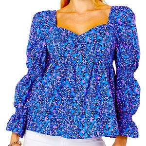 NWT Lilly Pulitzer Preslee Top in Growl & Prowl